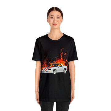 1997 30th Anniversary Camaro lava series short sleeve tee with car graphic.