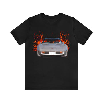 1982 Collectors Edition Corvette lava series short sleeve tee with car graphic.