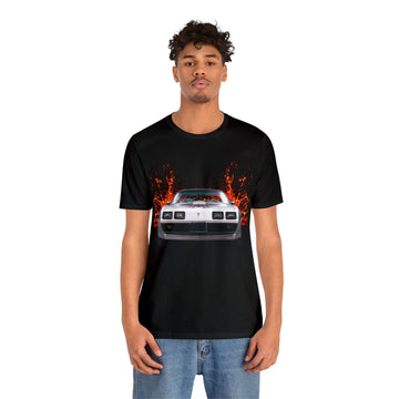 1979 10th Anniversary Trans AM lava series short sleeve tee featuring classic car design.