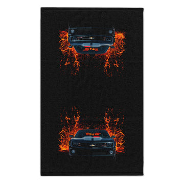 2012 45th Anniversary Camaro in our lava series Rally Towel, 11x18