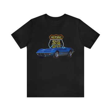 1968 Corvette in our route 66 series Short Sleeve Tee