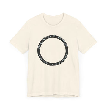 Plymouth Road Runner short sleeve tee with classic logo design, soft cotton fabric.