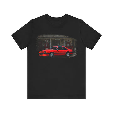 New 1982 Mustang GT in our filling station series Short Sleeve T-Shirt