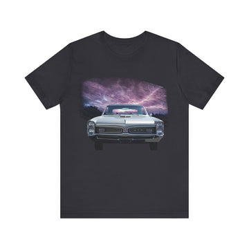 1967 Pontiac GTO Lightning Series Short Sleeve Tee featuring classic car design.