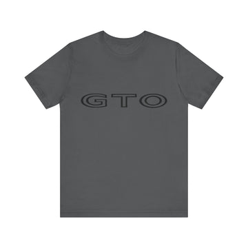 Pontiac GTO Logo Short Sleeve Tee in soft gray with classic GTO lettering.