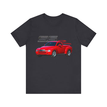 2004 SSR short sleeve tee featuring Chevy SSR design, lightweight cotton fabric, unisex fit.