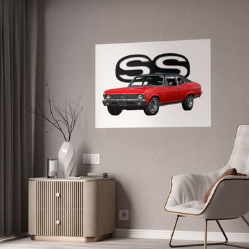 1970 Nova SS Gloss Posters - High-gloss car enthusiast print for personalized decor.