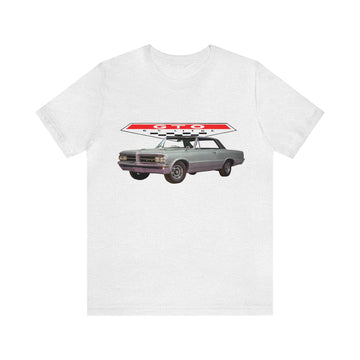1964 GTO Short Sleeve Tee with classic car graphic, lightweight soft cotton.