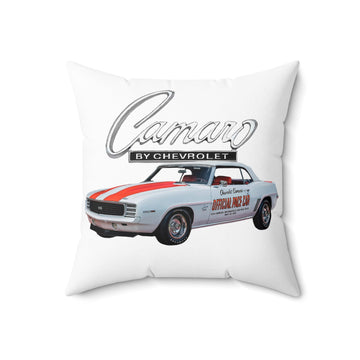 1969 Camaro Pace Car Spun Polyester Square Pillow
