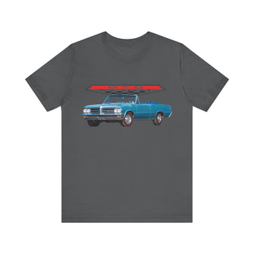 1964 Pontiac GTO Short Sleeve Tee featuring classic car graphic on a cotton shirt.