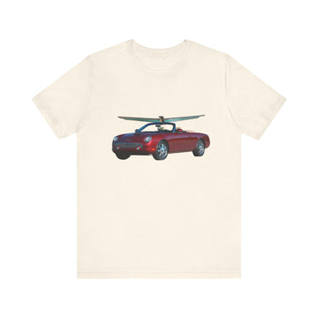 2004 Ford T-Bird Short Sleeve T-Shirt with classic car print on soft cotton fabric.