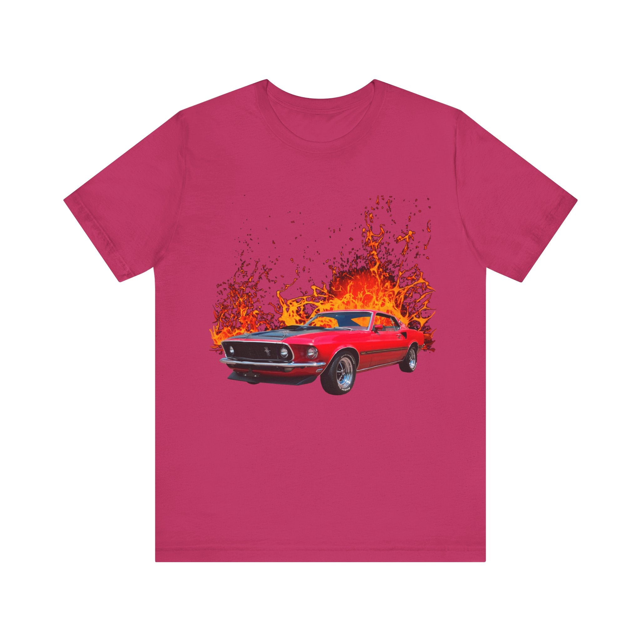 1969 Mustang Mach1 in our lava series Short Sleeve Tee