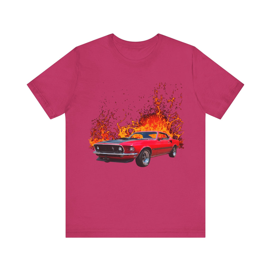 1969 Mustang Mach1 lava series short sleeve tee design.