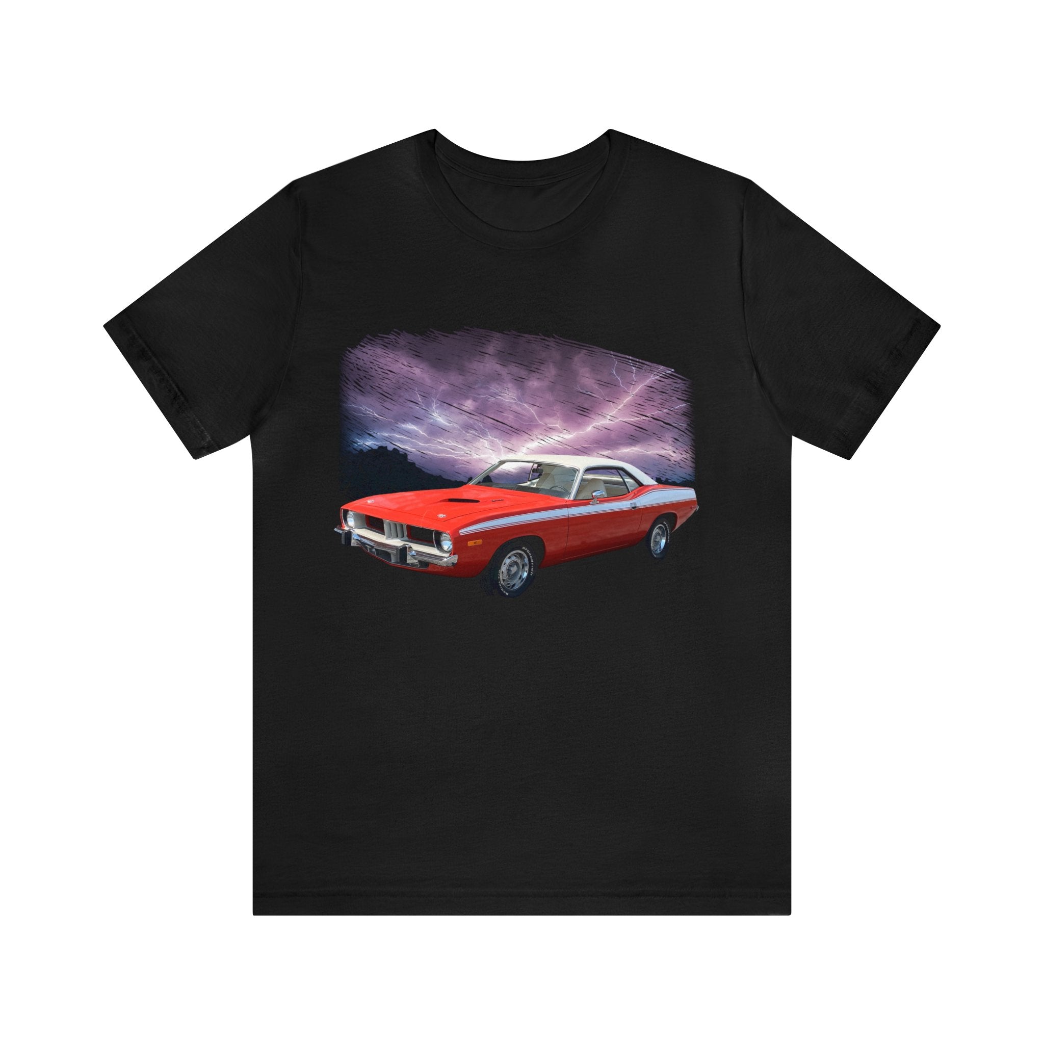 1974 Barracuda in our lightning series Short Sleeve Tee