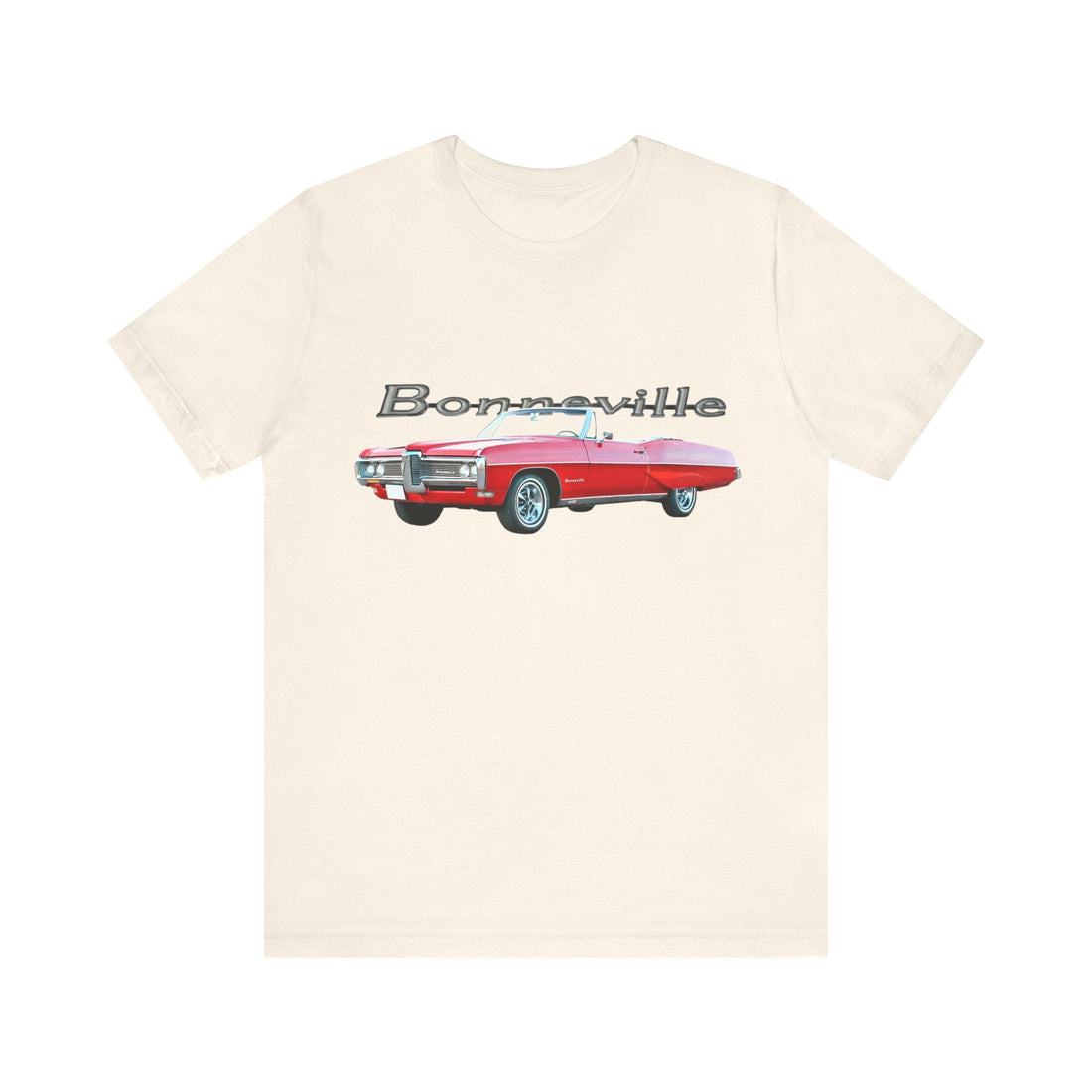 1968 Pontiac Bonneville Short Sleeve Tee with car graphic design.
