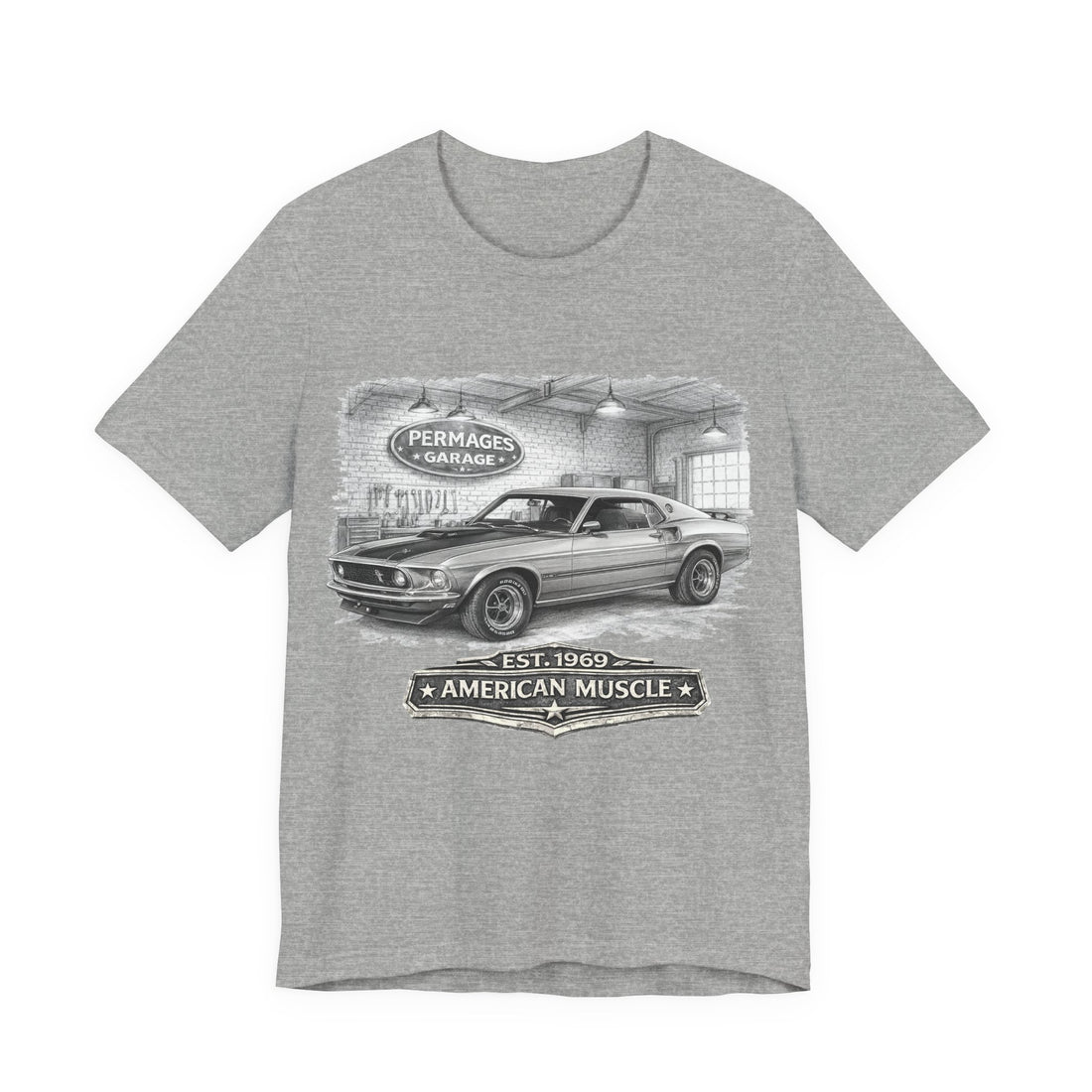 Garage Series – Its more than just a car!  Slightly Distressed 1969 Mustang Mach 1 Garage Series T-Shirt