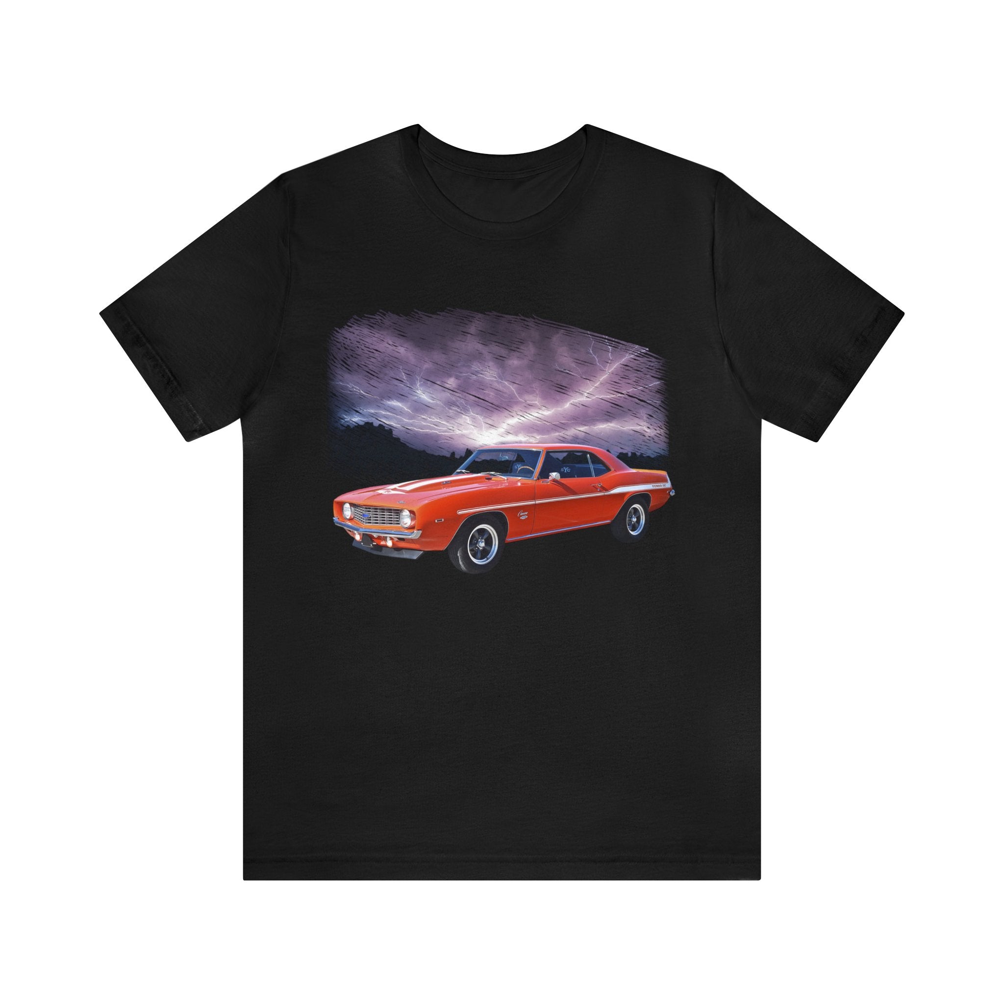 1969 Camaro in our lightning series Short Sleeve Tee