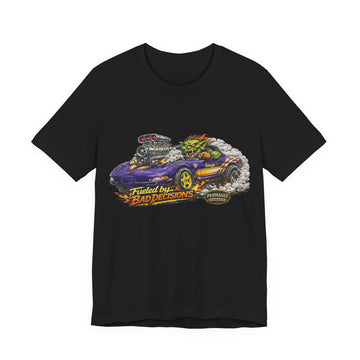 Fueled by Bad Decisions! Lightly Distressed 1998 Corvette Pace Car Outlaw Series T-Shirt