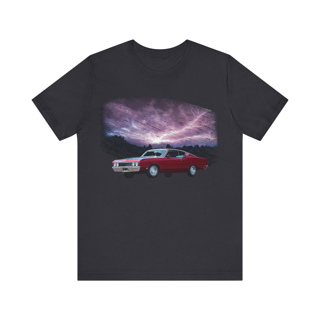 1969 Torino Lightning Series Short Sleeve Tee with Vintage Car Design