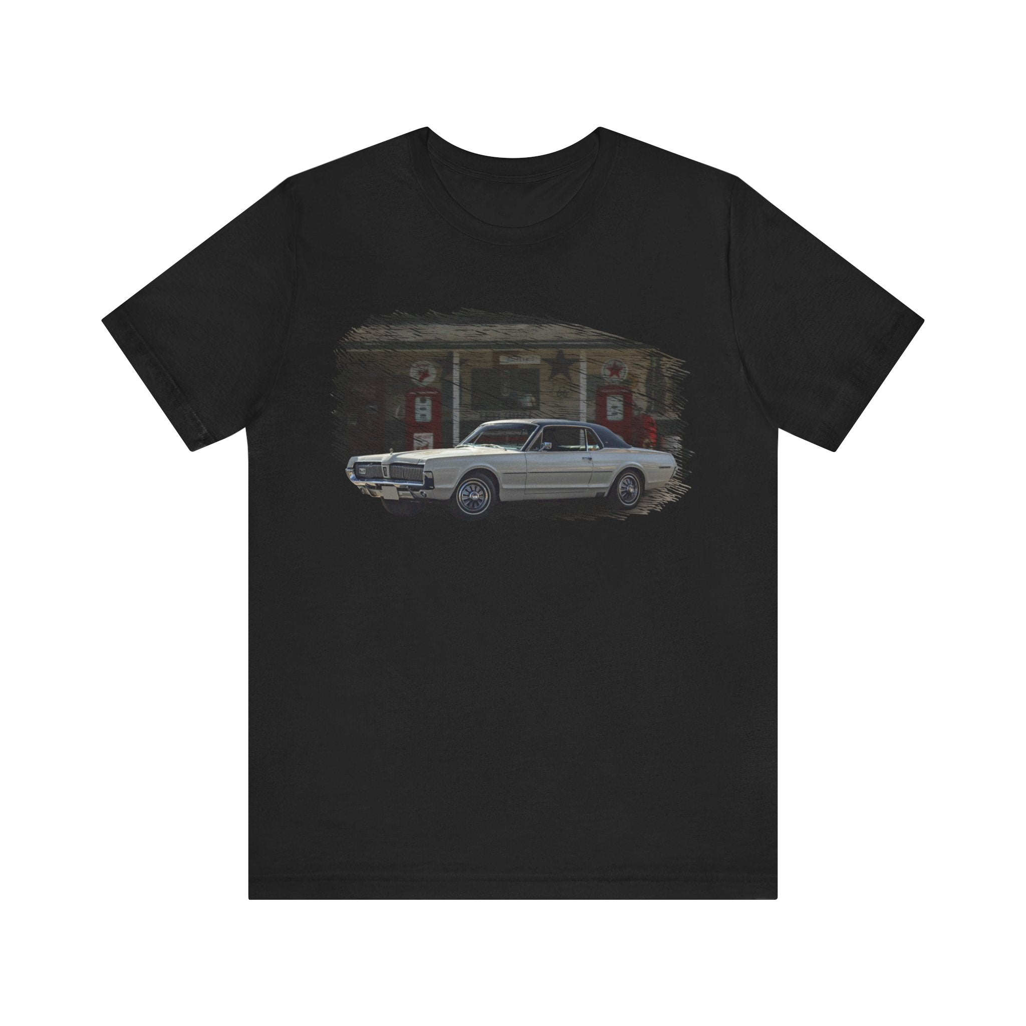 New 1967 Cougar XR7 in our filling station series Short Sleeve T-Shirt