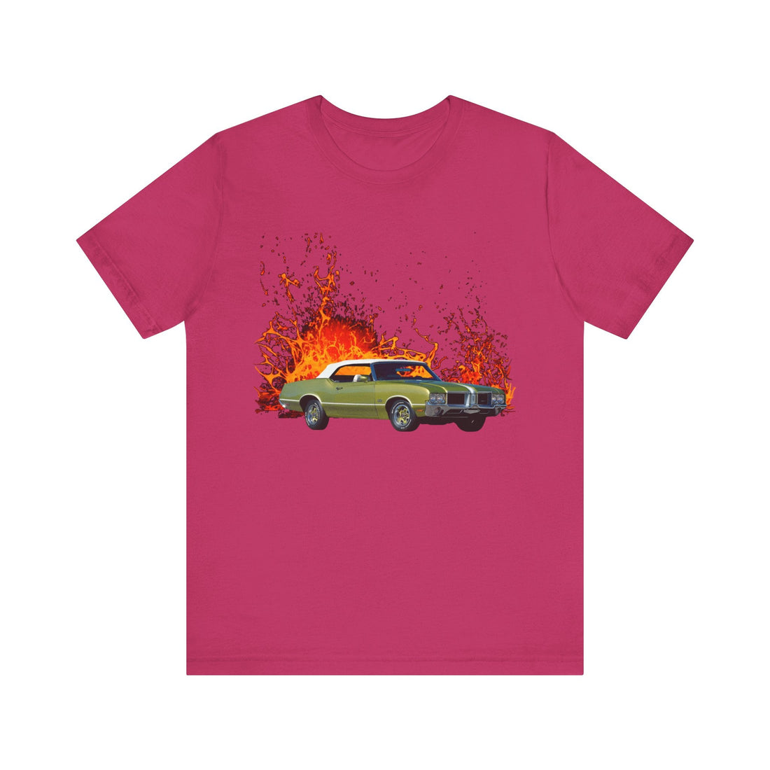 1971 Olds Cutlass 442 lava series short sleeve tee with classic car graphic.