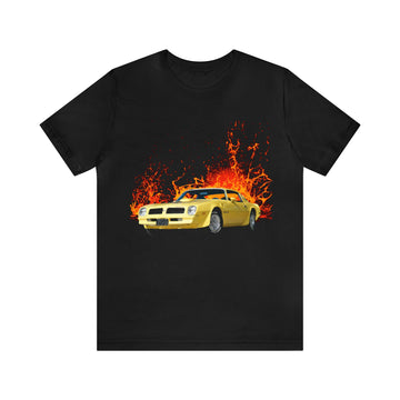 1976 Firebird Trans AM in our lava series Short Sleeve Tee