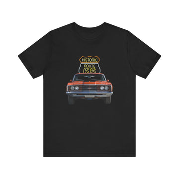 1969 Mercury Cyclone in our Route 66 in the dark series Short Sleeve T-Shirt