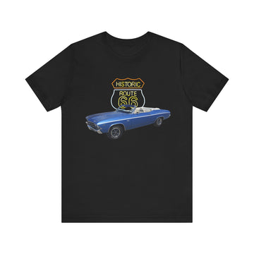 1969 Chevy Chevelle in our Route 66 in the dark series Short Sleeve T-Shirt