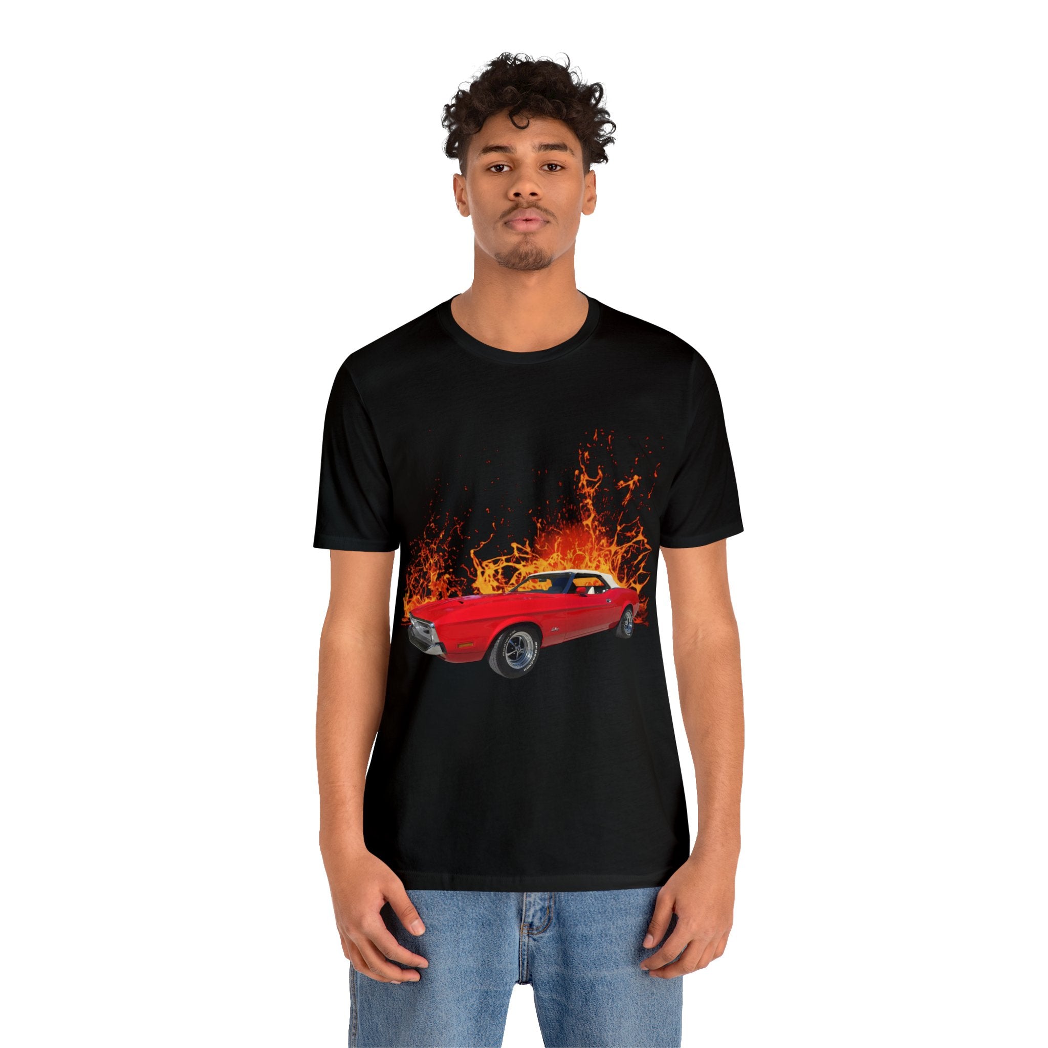 1972 Mustang in our lava series Short Sleeve Tee