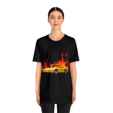 1986 Corvette Pace Car in our lava series Short Sleeve Tee