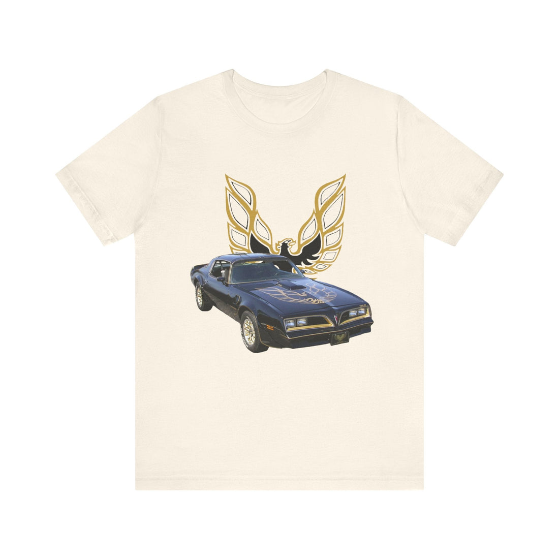 1977 "Bandit" Pontiac Firebird Trans AM short sleeve tee with vintage car graphic.
