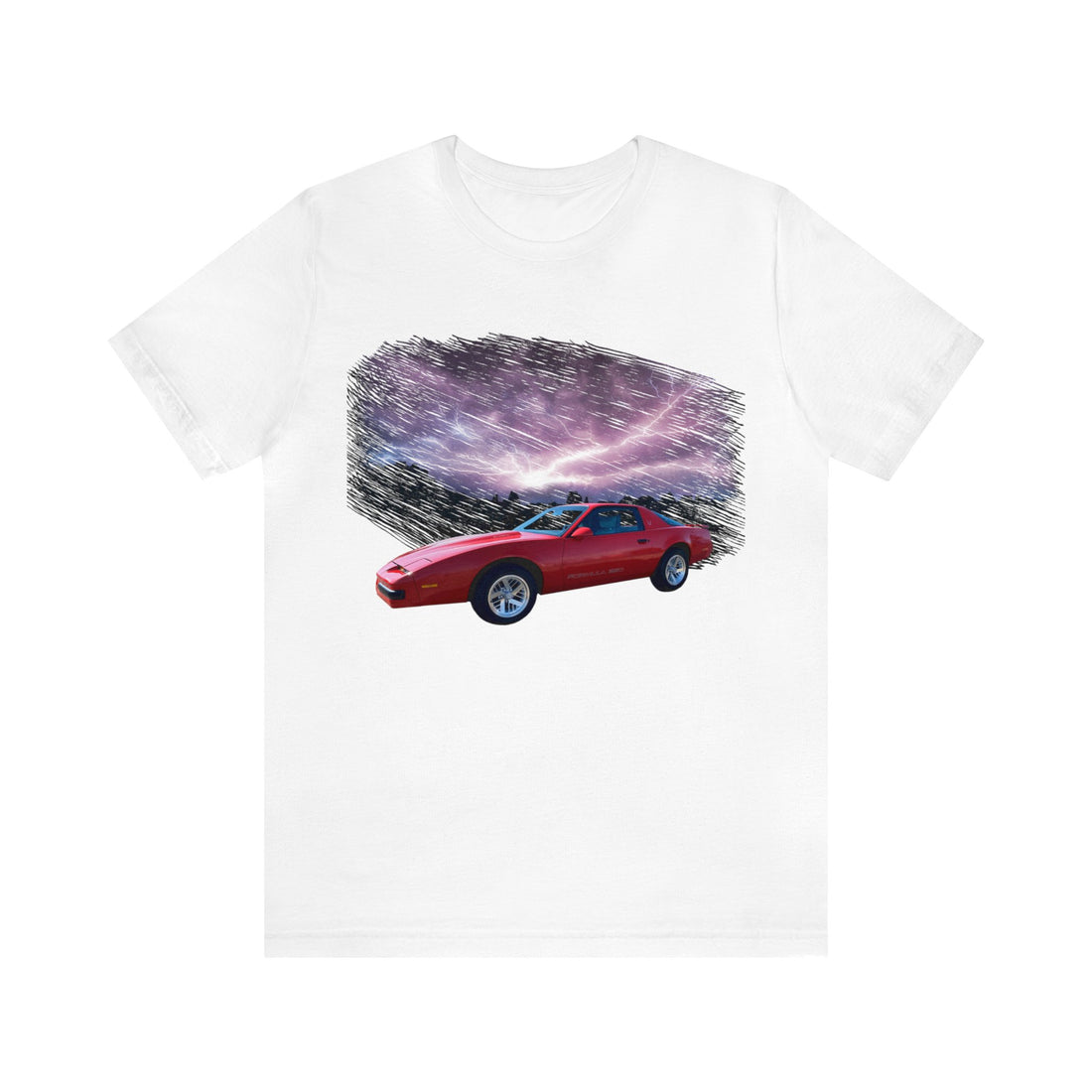 1990 Formula Firebird  in our lightning series Short Sleeve Tee