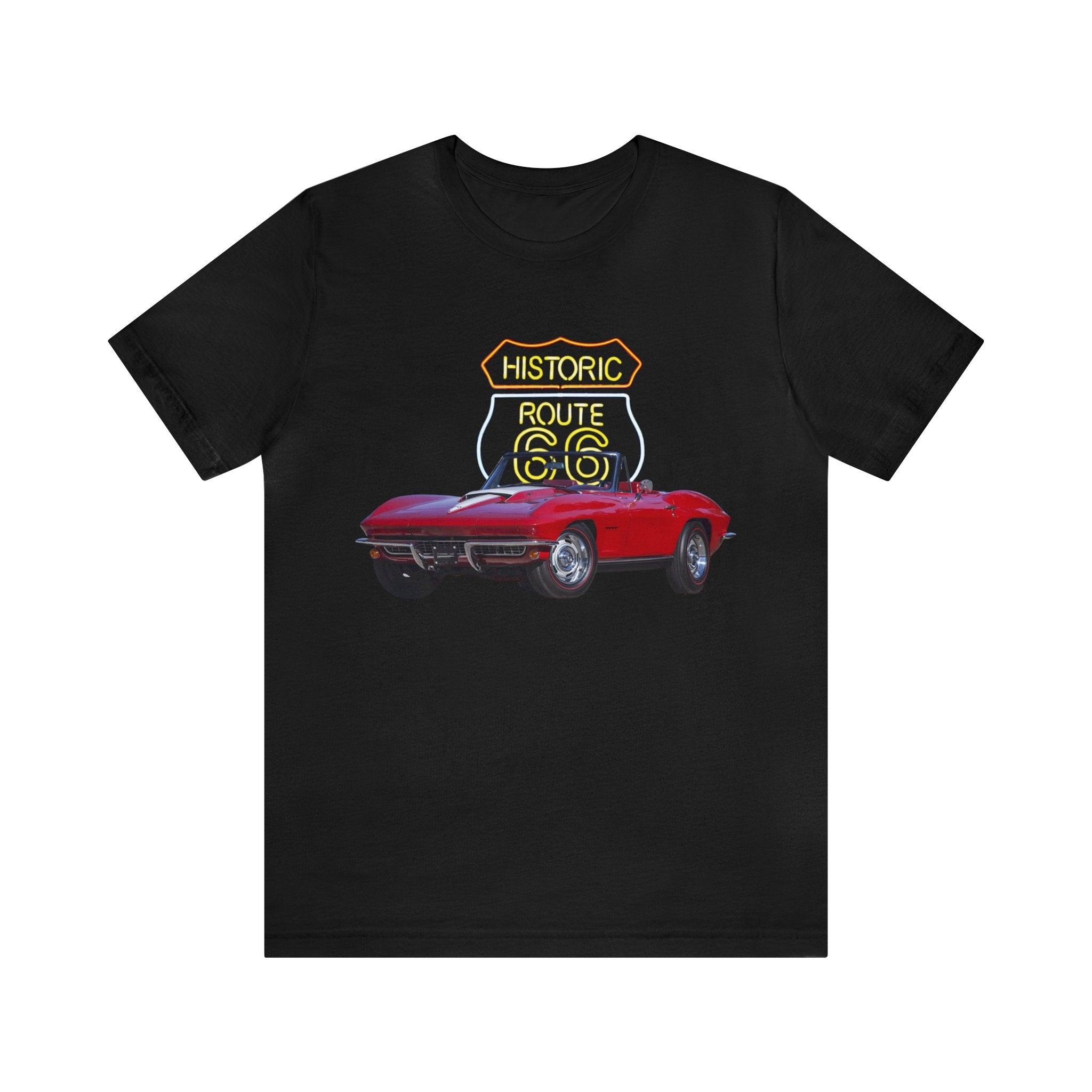 1967 Corvette in our route 66 series Short Sleeve Tee