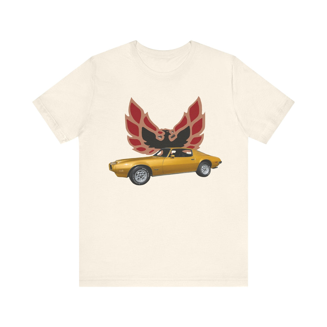 1971 Pontiac Formula Firebird Short Sleeve Tee with classic car design.