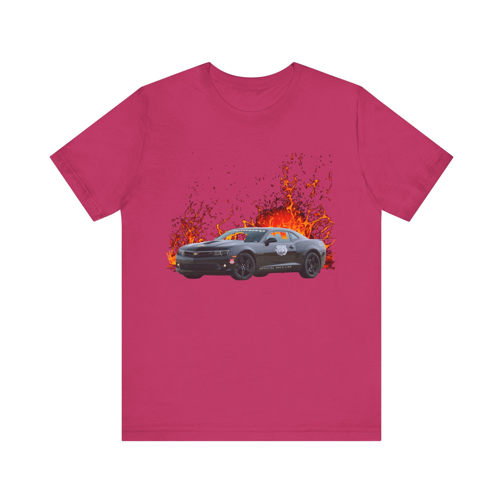 2011 Chevy Camaro pace car in our lava series Short Sleeve Tee