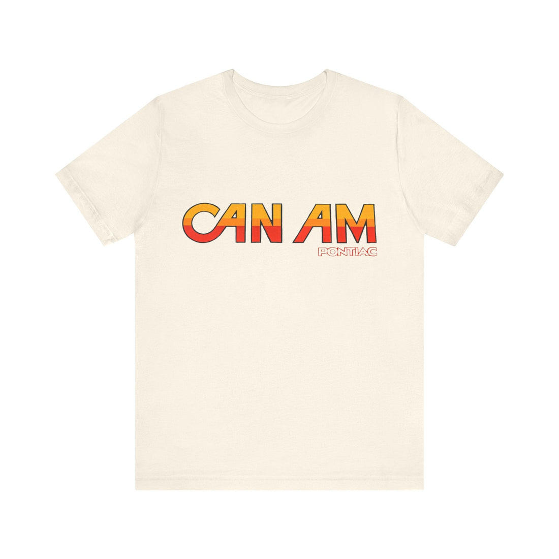 Pontiac Can AM Logo Short Sleeve Tee in black with bold logo design.