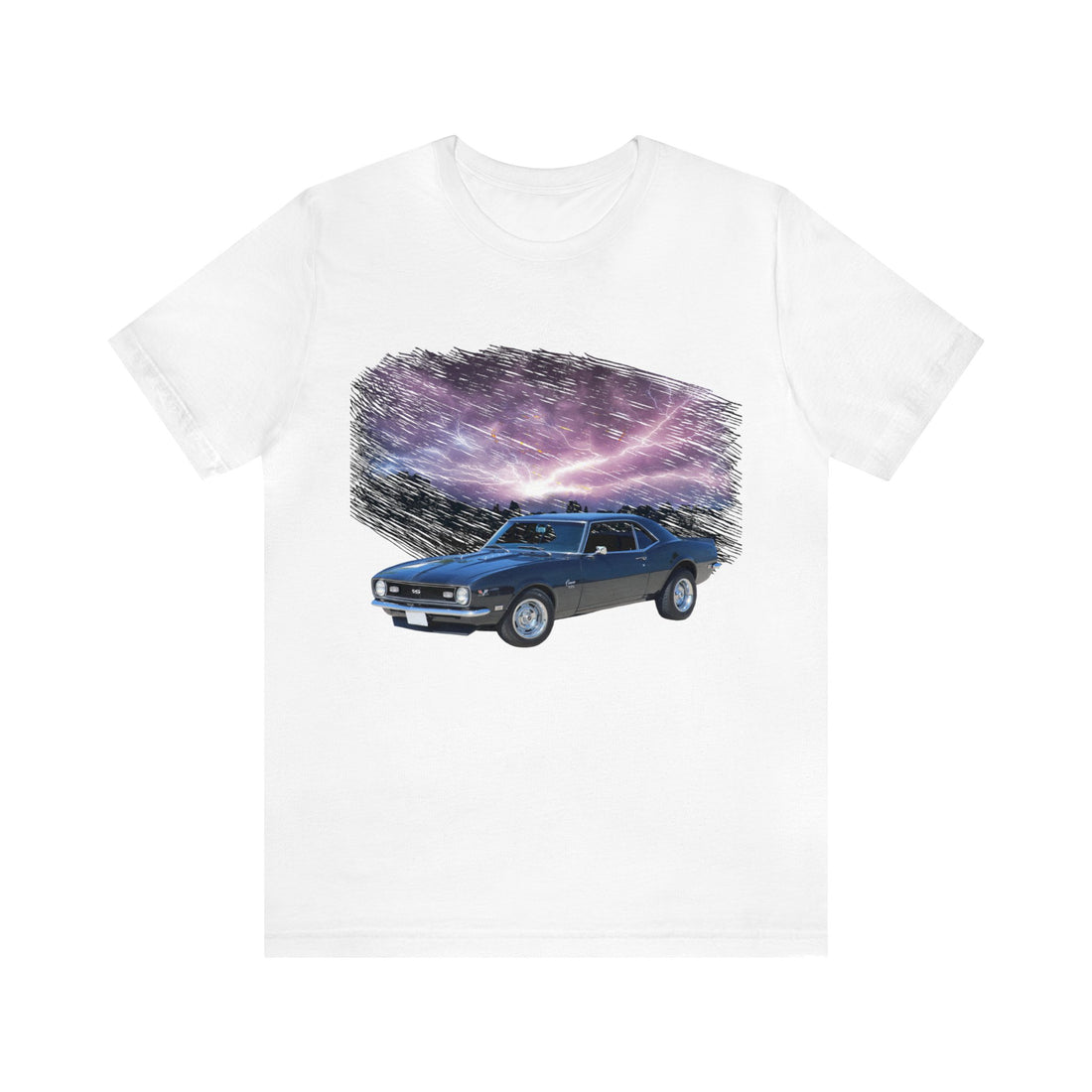 1968 Camaro SS in our lightning series Short Sleeve Tee