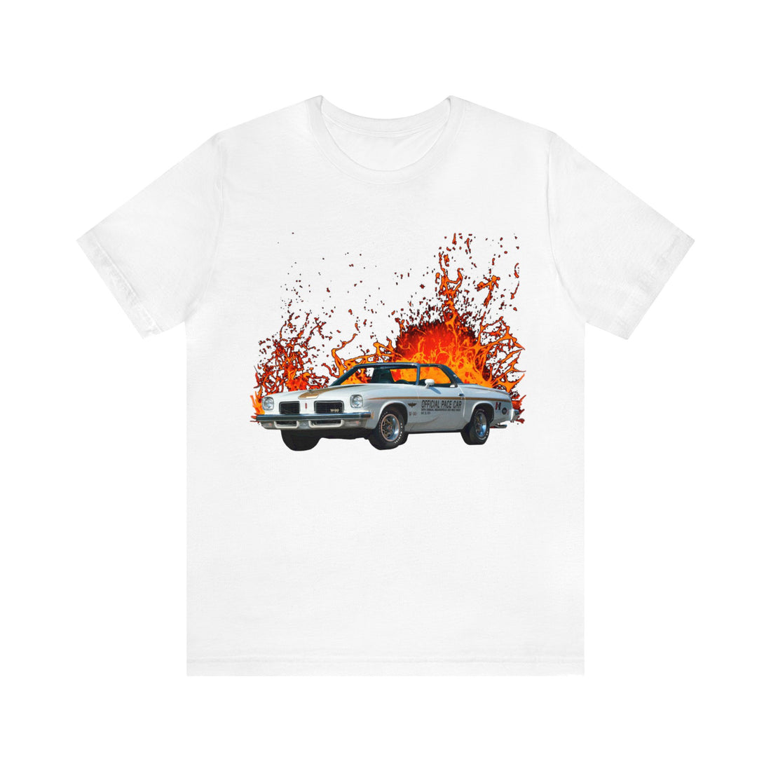 1974 Hurst Olds Pace Car in our lava series Short Sleeve Tee