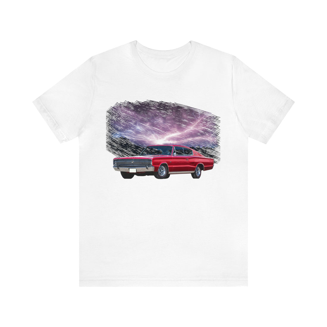 1966 Charger in our lightning series Short Sleeve Tee