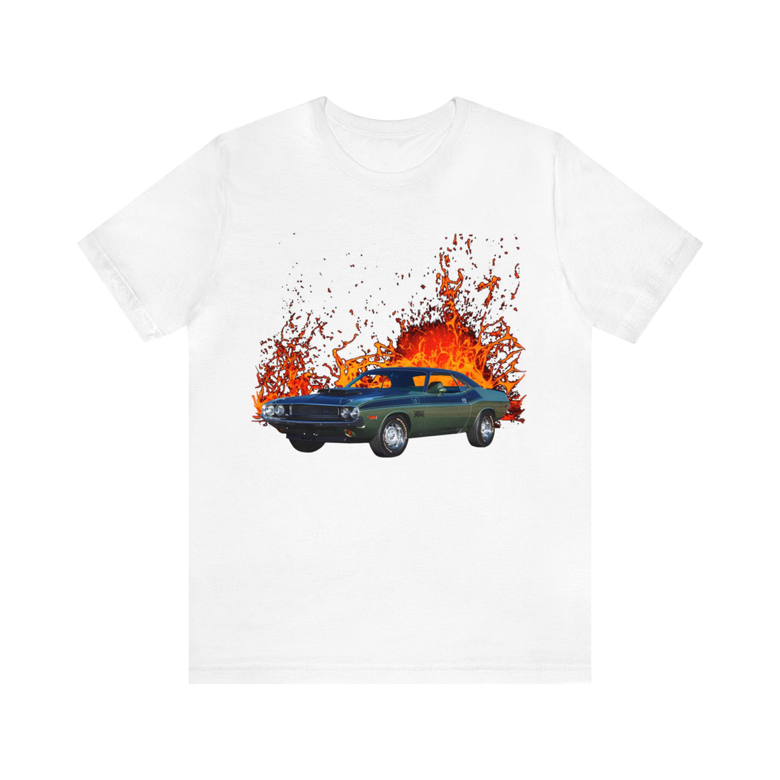 1970 Challenger TA in our lava series Short Sleeve Tee