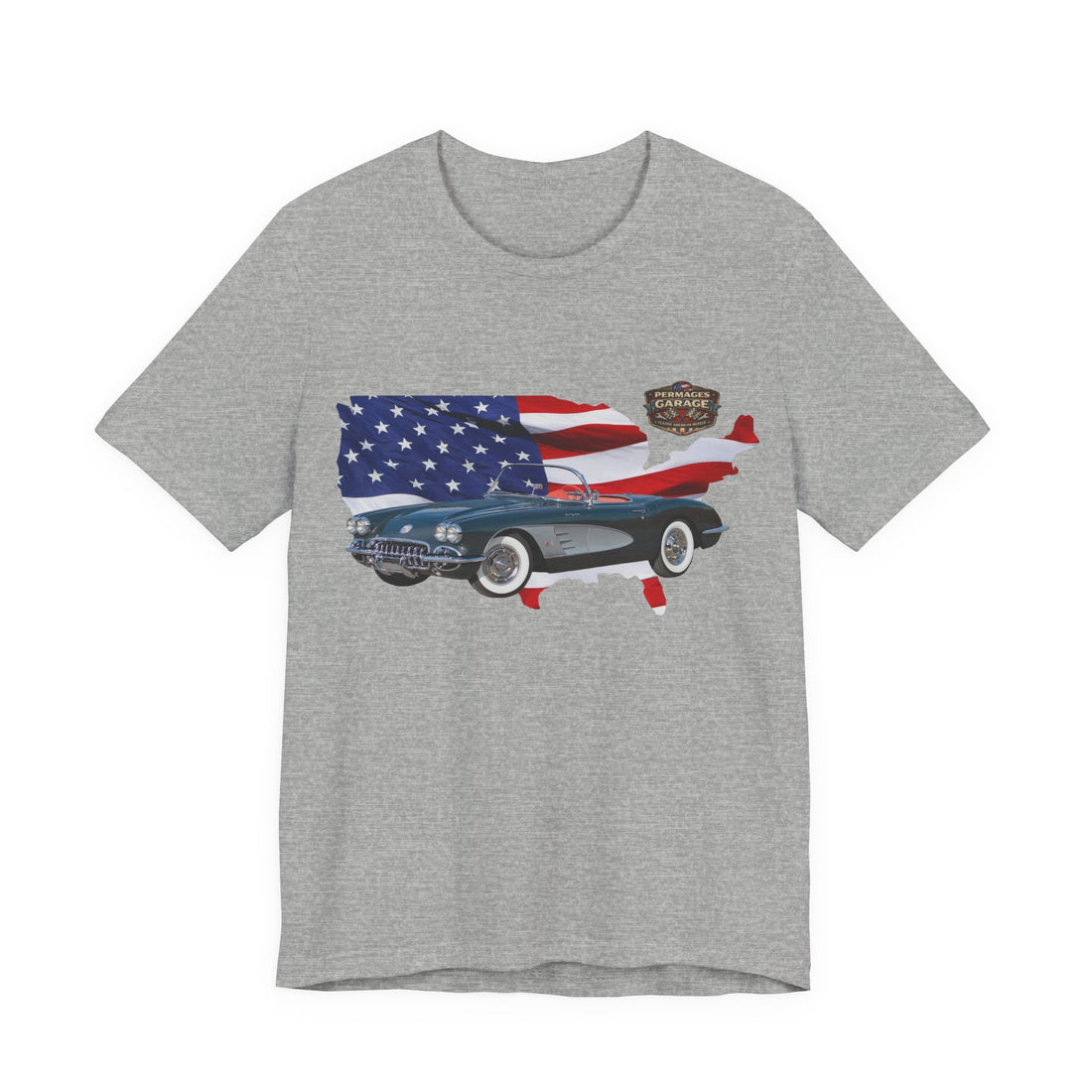 US Steel Series – Horsepower with a hometown!  Slightly Distressed 1958 Chevy Corvette US Steel Series T-Shirt