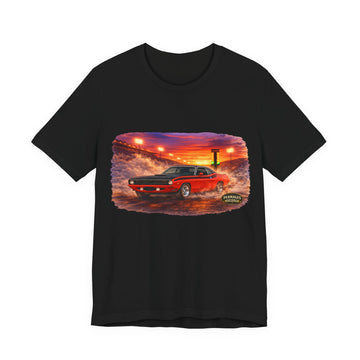 Nitro Series – High-Octane Classic  Drag Racing with Distressed 1970 AAR Cuda Nitro Series T-Shirt