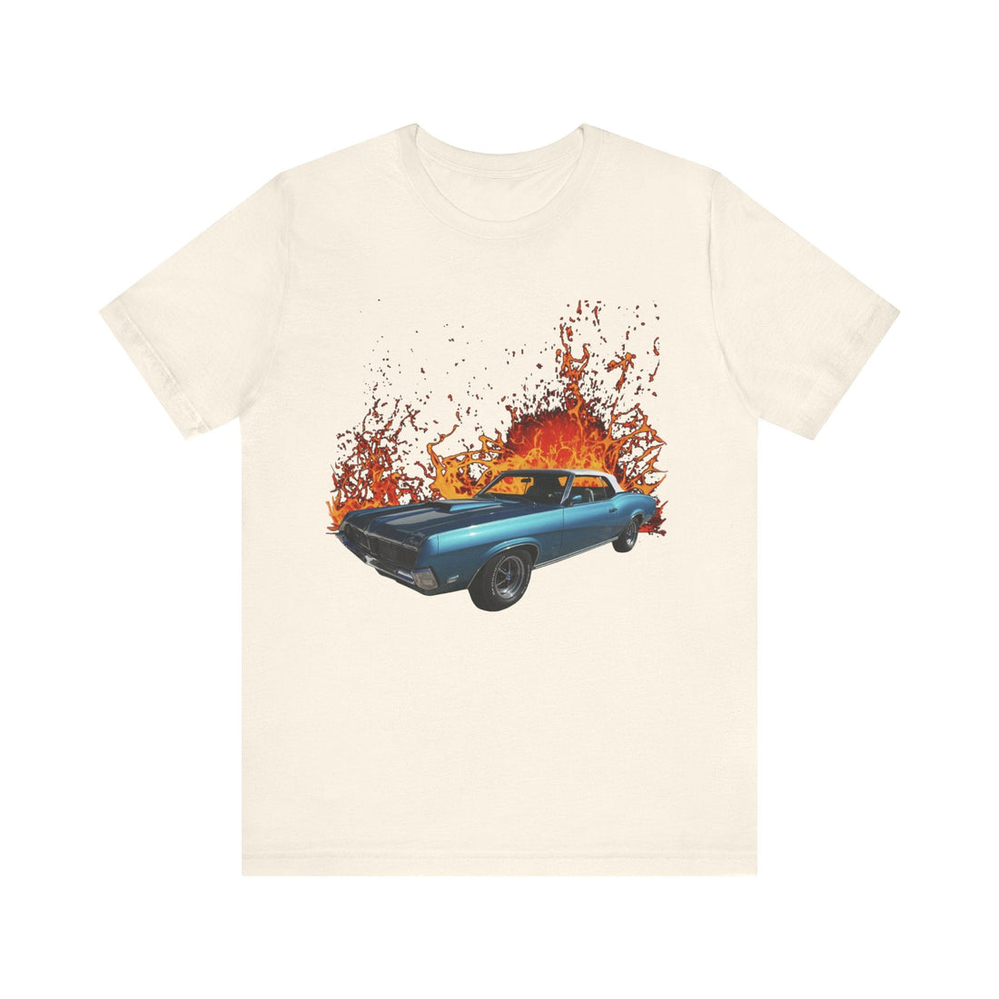 1969 Cougar in lava series design on black short sleeve tee