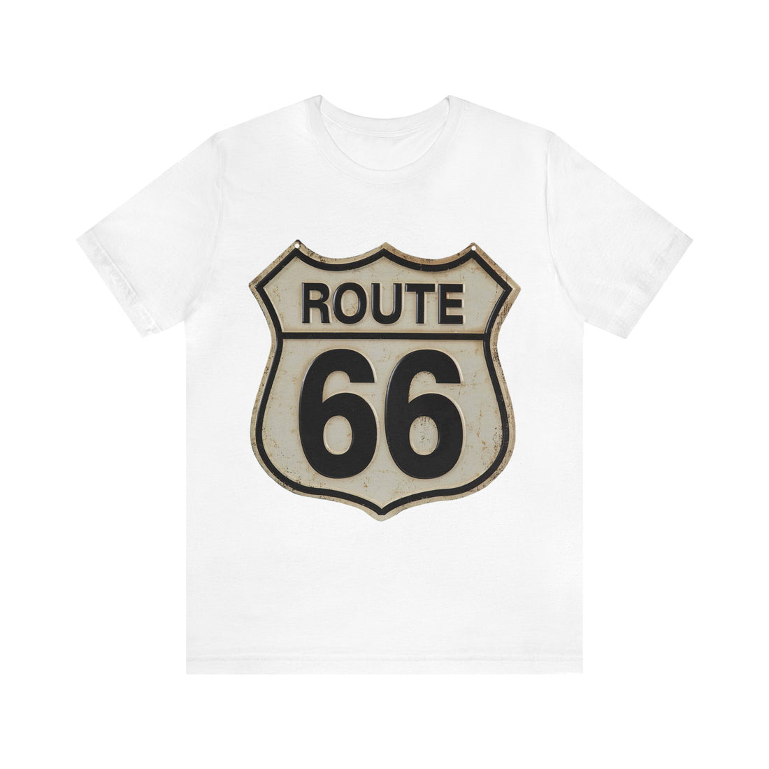 Distressed Route 66 sign Short Sleeve Tee