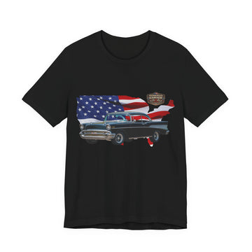 US Steel Series – Horsepower with a hometown!  Slightly Distressed 1957 Chevy US Steel Series T-Shirt