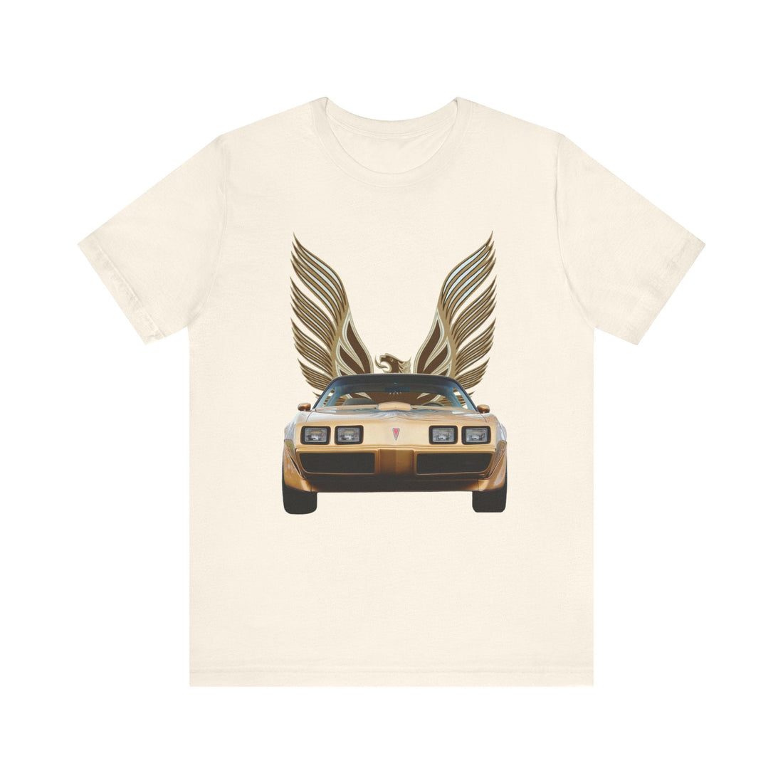 1980 Pontiac Firebird Trans AM Short Sleeve Tee with graphic design on black fabric.