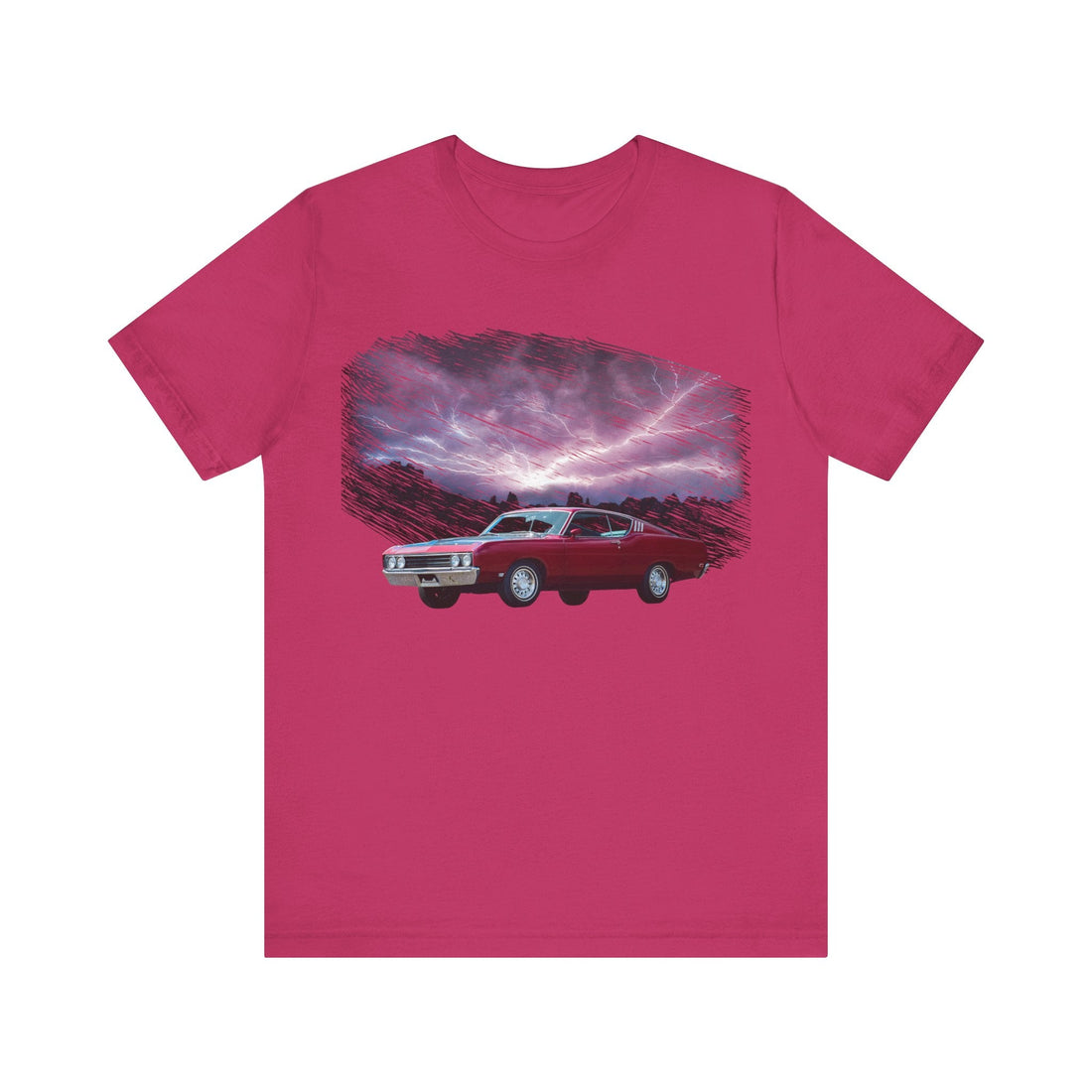 1969 Torino Lightning Series Short Sleeve Tee with Vintage Car Design