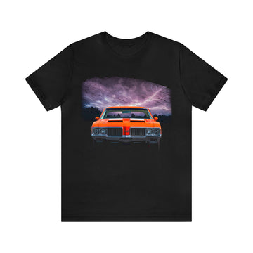 1970 Olds Cutlass 442 in our lightning series Short Sleeve Tee