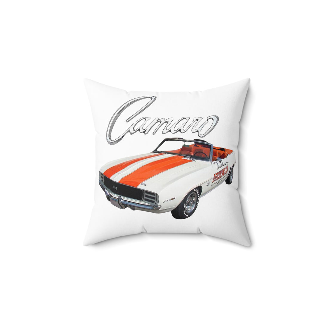 1969 Camaro Pace Car Spun Polyester Square Pillow