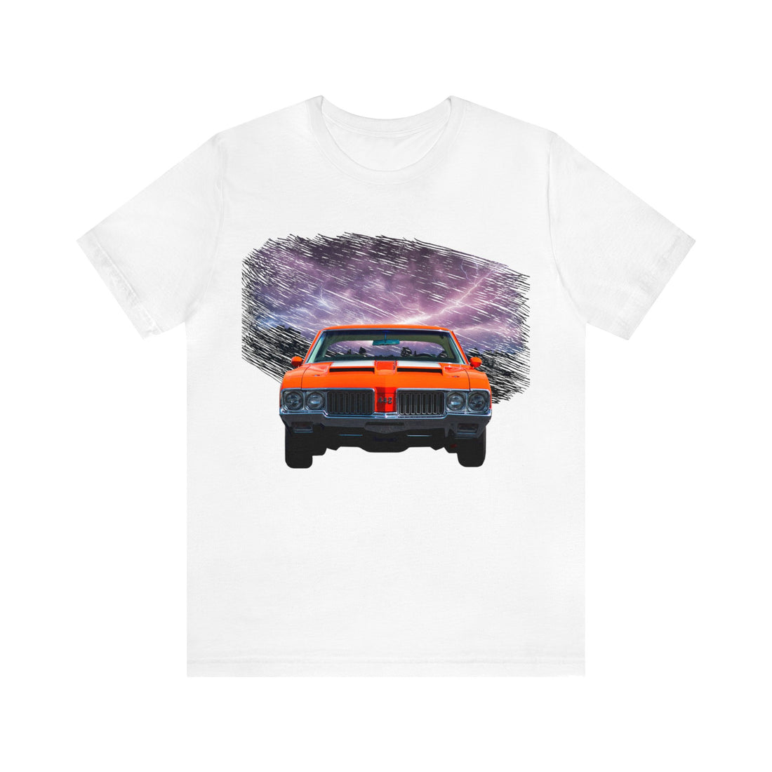 1970 Olds Cutlass 442 in our lightning series Short Sleeve Tee